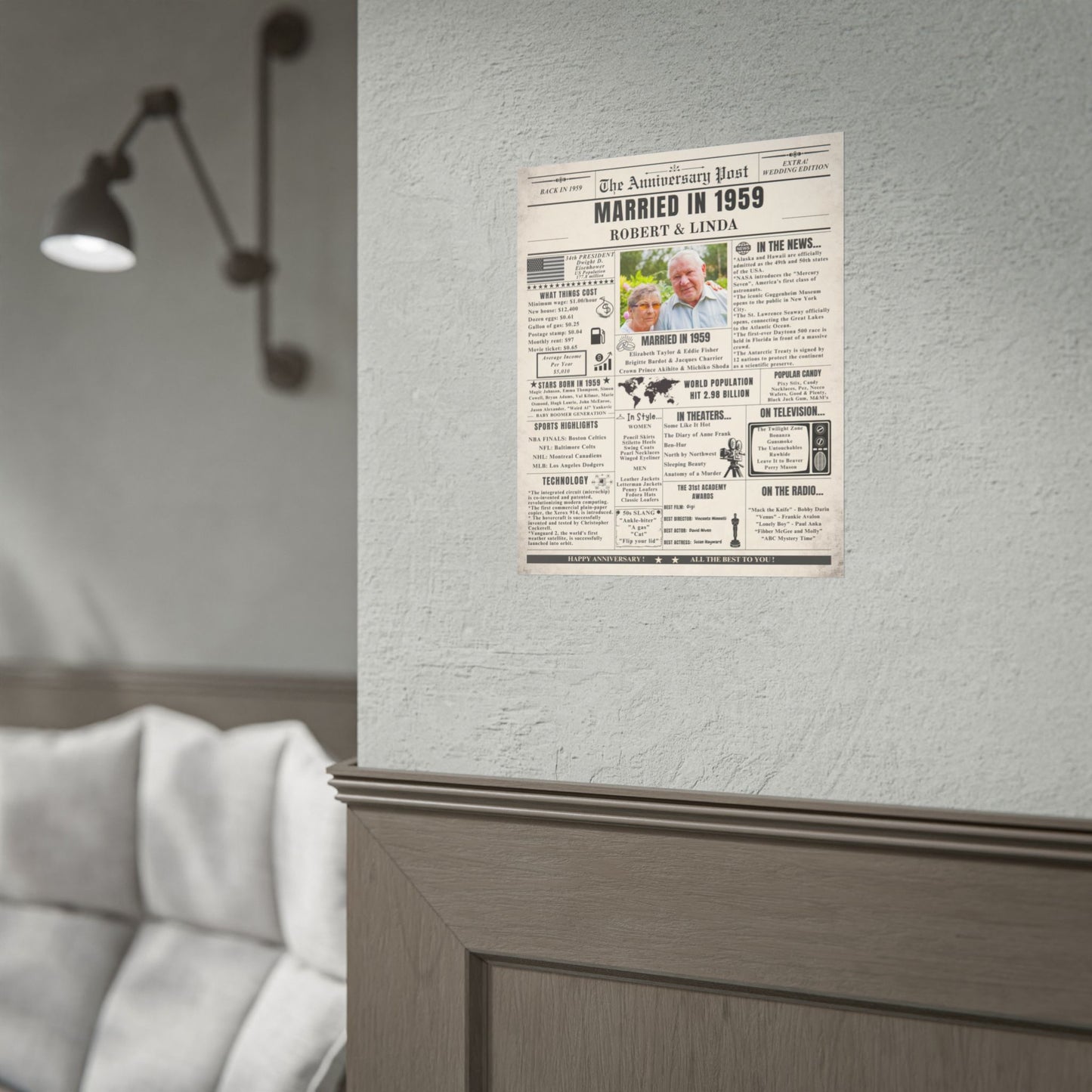 Married in 1959 - Customizable Headline and Image