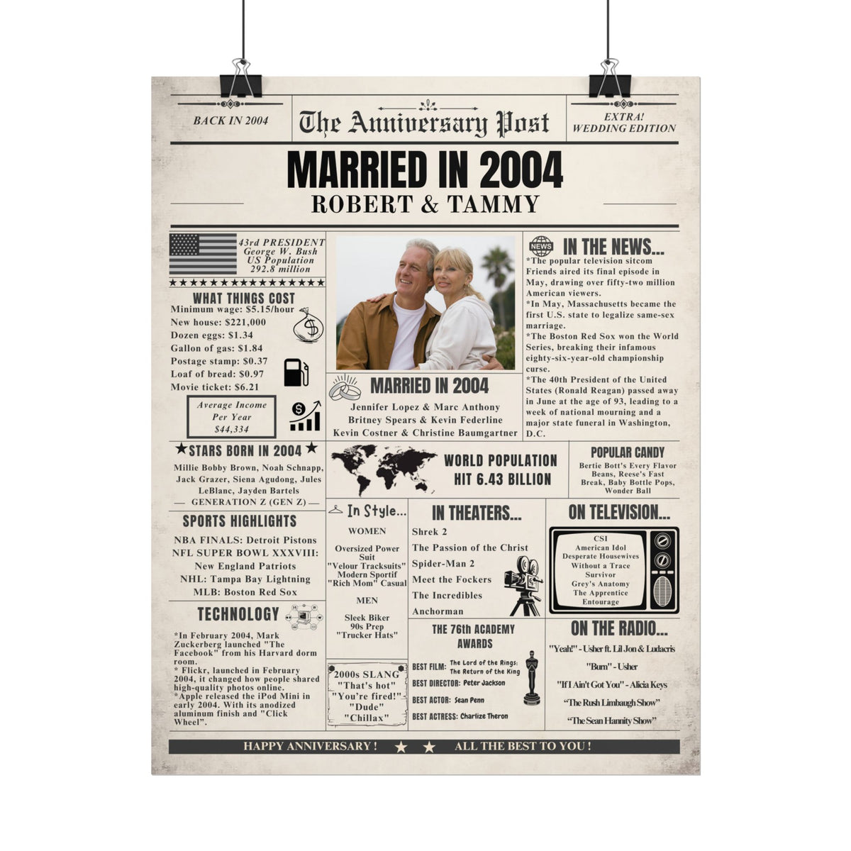 Married in 2004 - Customizable Headline and Image