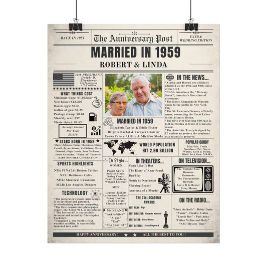 Married in 1959 - Customizable Headline and Image