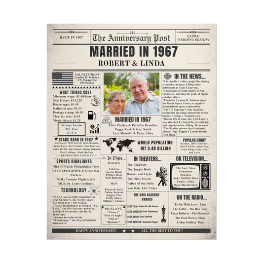 Married in 1967 - Customizable Headline and Image