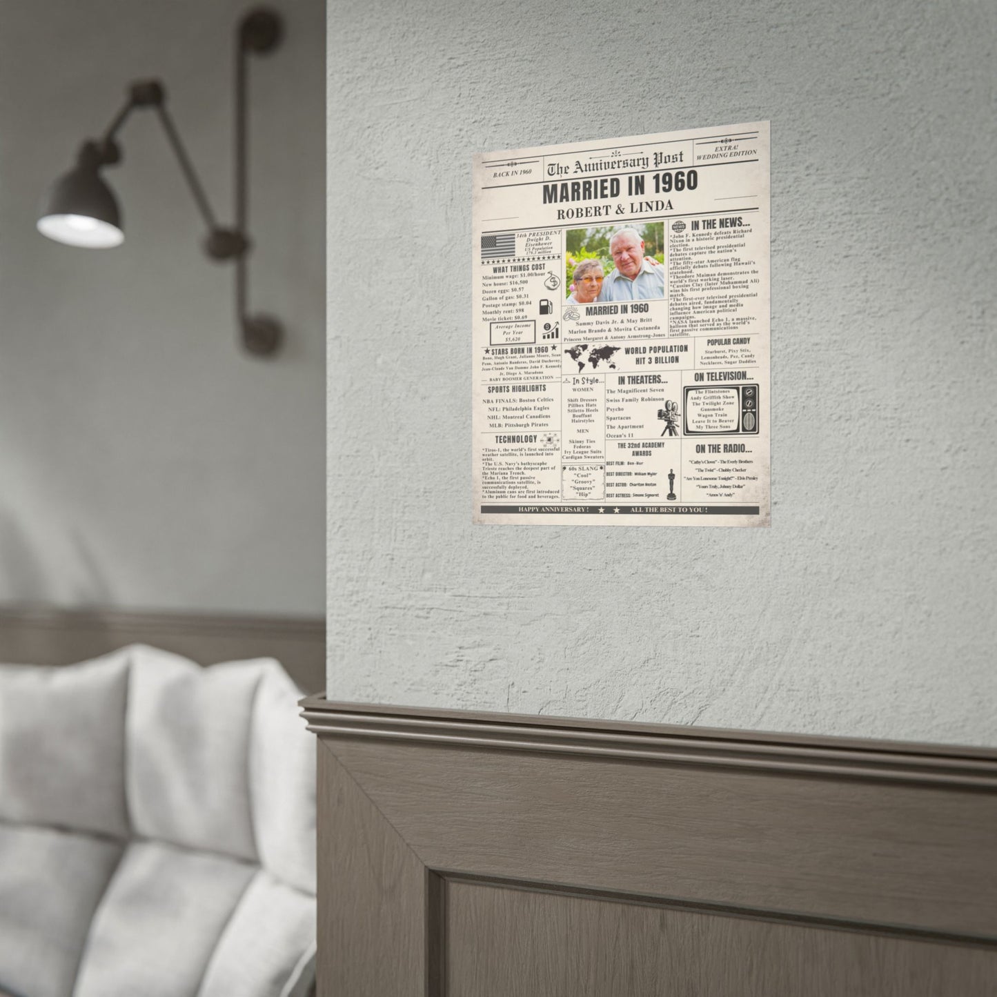 Married in 1960 - Customizable Headline and Image