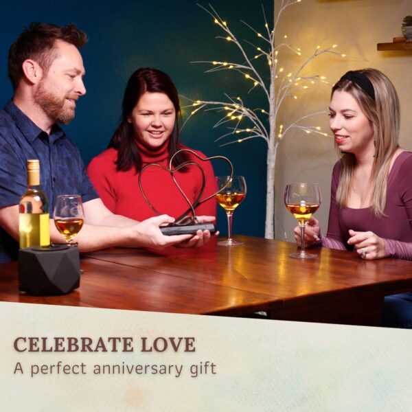 Marriage Takes Three - Iron Hearts Stemming from a Cross - (Any Anniversary Gift) - Image 5