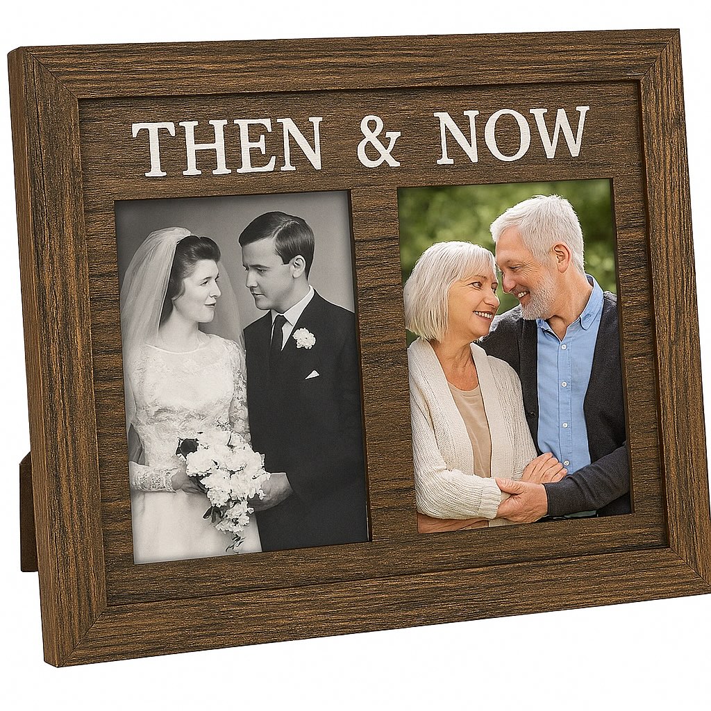 then and now anniversary frame